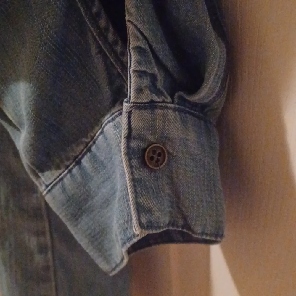 Altar'd State Distressed Chambray Denim Dress - Picture 4 of 7